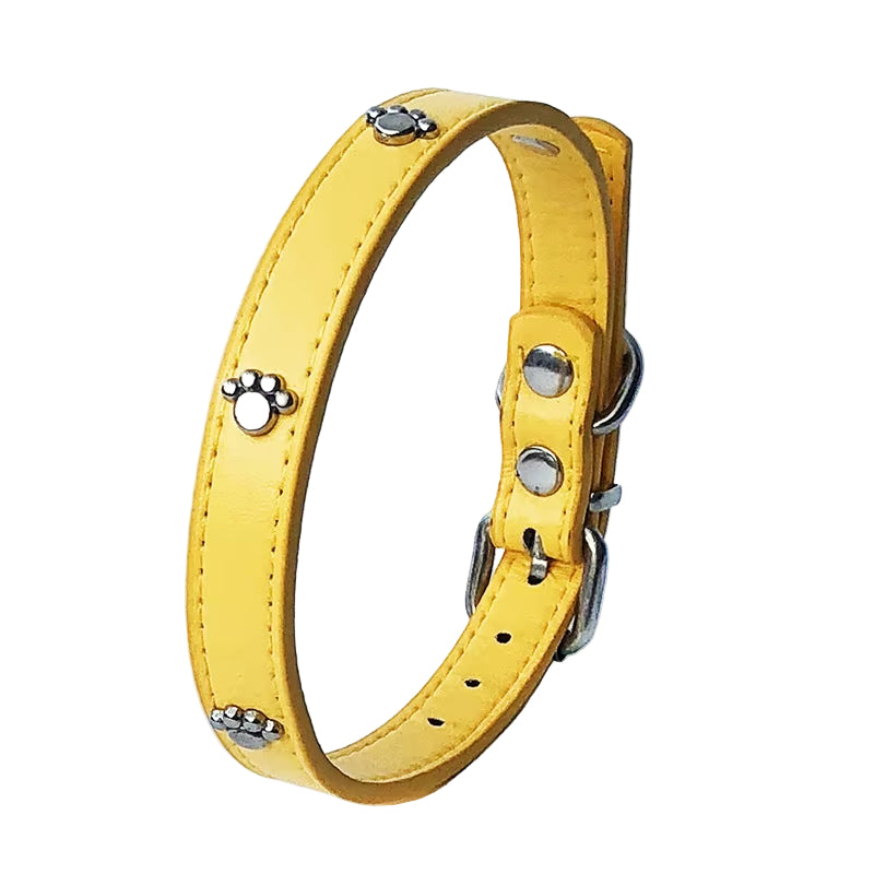 Leather Spiked Dog Collar Adjustable PU Rivets Small Medium Puppy Dogs Cat Strap Collar Studded Rivets Pet Necklace Accessories