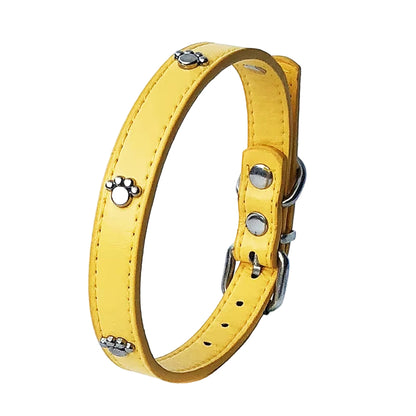 Leather Spiked Dog Collar Adjustable PU Rivets Small Medium Puppy Dogs Cat Strap Collar Studded Rivets Pet Necklace Accessories