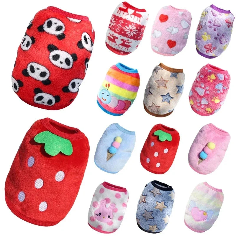 Fleece Pet Dog Clothes for Dogs Clothing Warm Dog Vest Shirt Puppy Cat Clothing for Dogs Coat Hoodie Pets Clothing Chihuahua