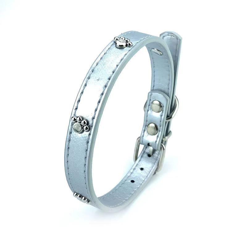 Leather Spiked Dog Collar Adjustable PU Rivets Small Medium Puppy Dogs Cat Strap Collar Studded Rivets Pet Necklace Accessories