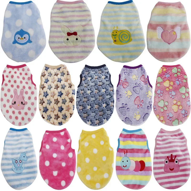 Fleece Pet Dog Clothes for Dogs Clothing Warm Dog Vest Shirt Puppy Cat Clothing for Dogs Coat Hoodie Pets Clothing Chihuahua