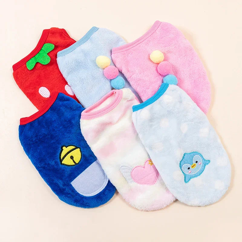 Fleece Pet Dog Clothes for Dogs Clothing Warm Dog Vest Shirt Puppy Cat Clothing for Dogs Coat Hoodie Pets Clothing Chihuahua