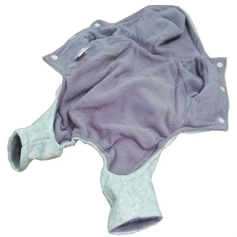 Fleece Jumpsuit for Dogs, Warm Overalls for Dogs, Classic Race Stripe, Teddy, Chihuahua, Winter Dog Clothes, Fleece Hood, XS-2XL