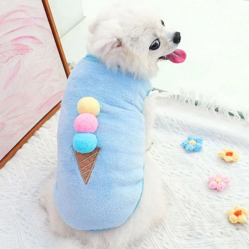 Fleece Pet Dog Clothes for Dogs Clothing Warm Dog Vest Shirt Puppy Cat Clothing for Dogs Coat Hoodie Pets Clothing Chihuahua