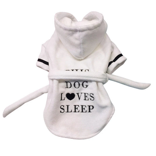 Pet Dog Bathrob Dog Pajamas Sleeping Clothes Soft Pet Bath Drying Towel Clothes for for Puppy Dogs Cats Coat Pet Accessories