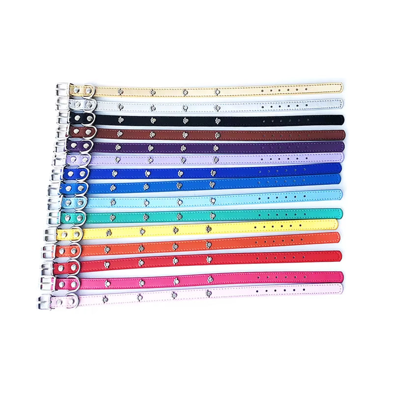 Leather Spiked Dog Collar Adjustable PU Rivets Small Medium Puppy Dogs Cat Strap Collar Studded Rivets Pet Necklace Accessories