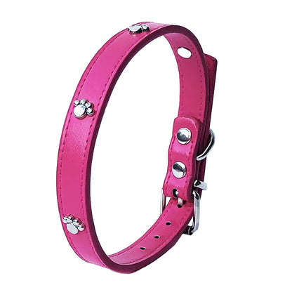 Leather Spiked Dog Collar Adjustable PU Rivets Small Medium Puppy Dogs Cat Strap Collar Studded Rivets Pet Necklace Accessories