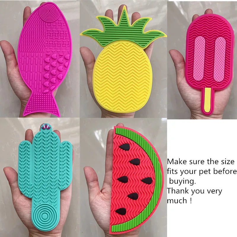 Suitable for Pets Weighing Less than 3 Kilograms Mat Cats Slow Food Bowls Suction Cup Feeding Food Silicone Lick，Product Small