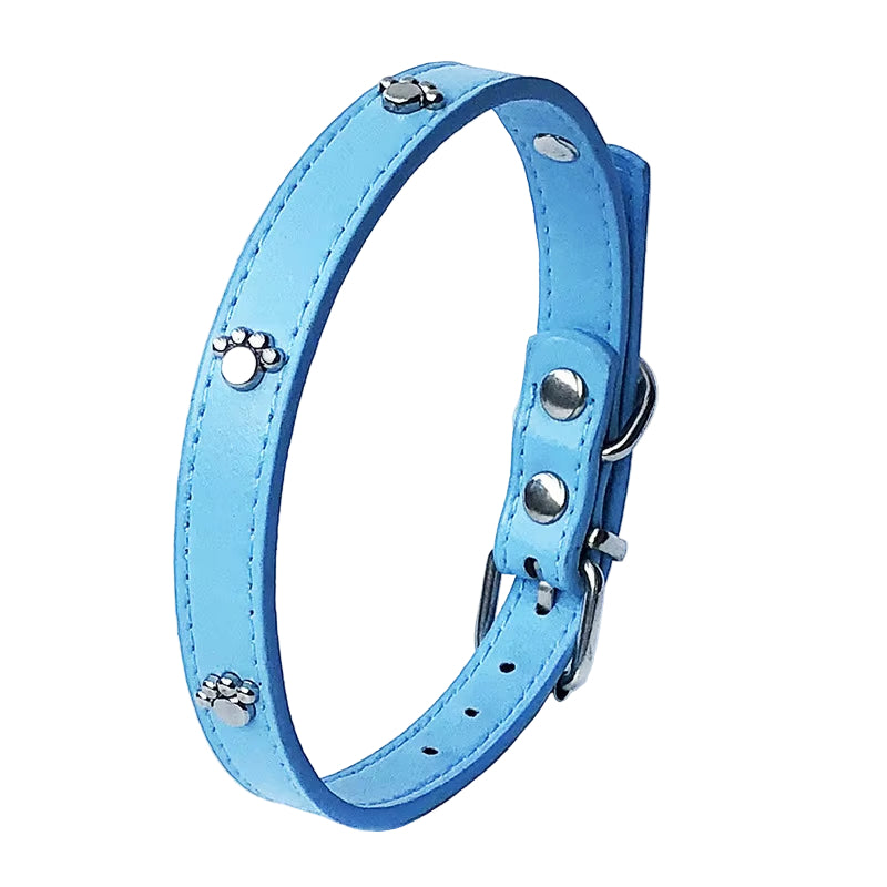 Leather Spiked Dog Collar Adjustable PU Rivets Small Medium Puppy Dogs Cat Strap Collar Studded Rivets Pet Necklace Accessories