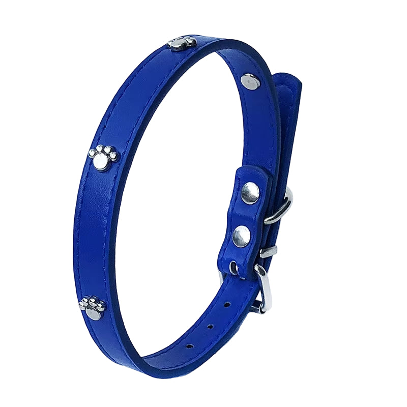 Leather Spiked Dog Collar Adjustable PU Rivets Small Medium Puppy Dogs Cat Strap Collar Studded Rivets Pet Necklace Accessories