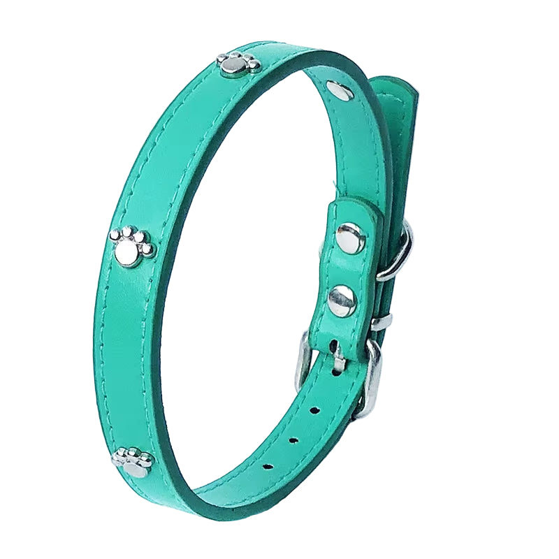 Leather Spiked Dog Collar Adjustable PU Rivets Small Medium Puppy Dogs Cat Strap Collar Studded Rivets Pet Necklace Accessories
